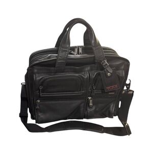 Tumi Black Genuine Leather Briefcase‎ Bag